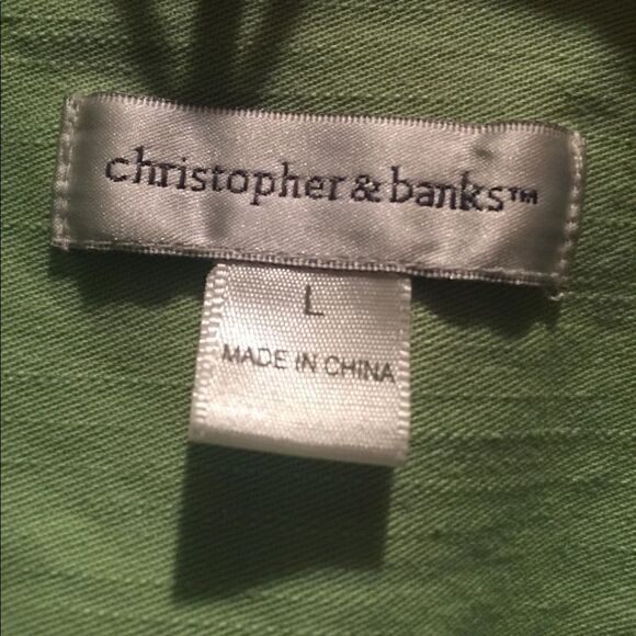 Light green Christopher & Banks jacket size large - Picture 2 of 6